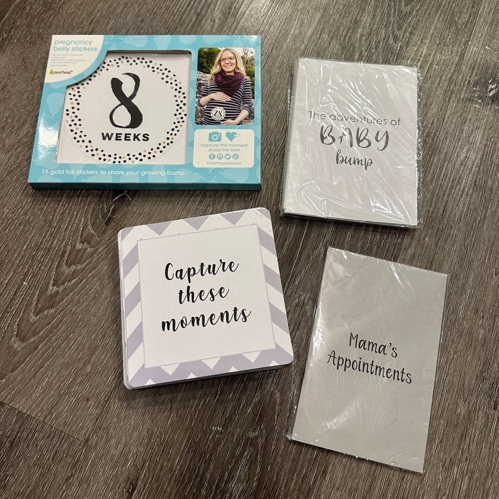NEW Pregnancy/baby milestone cards and books